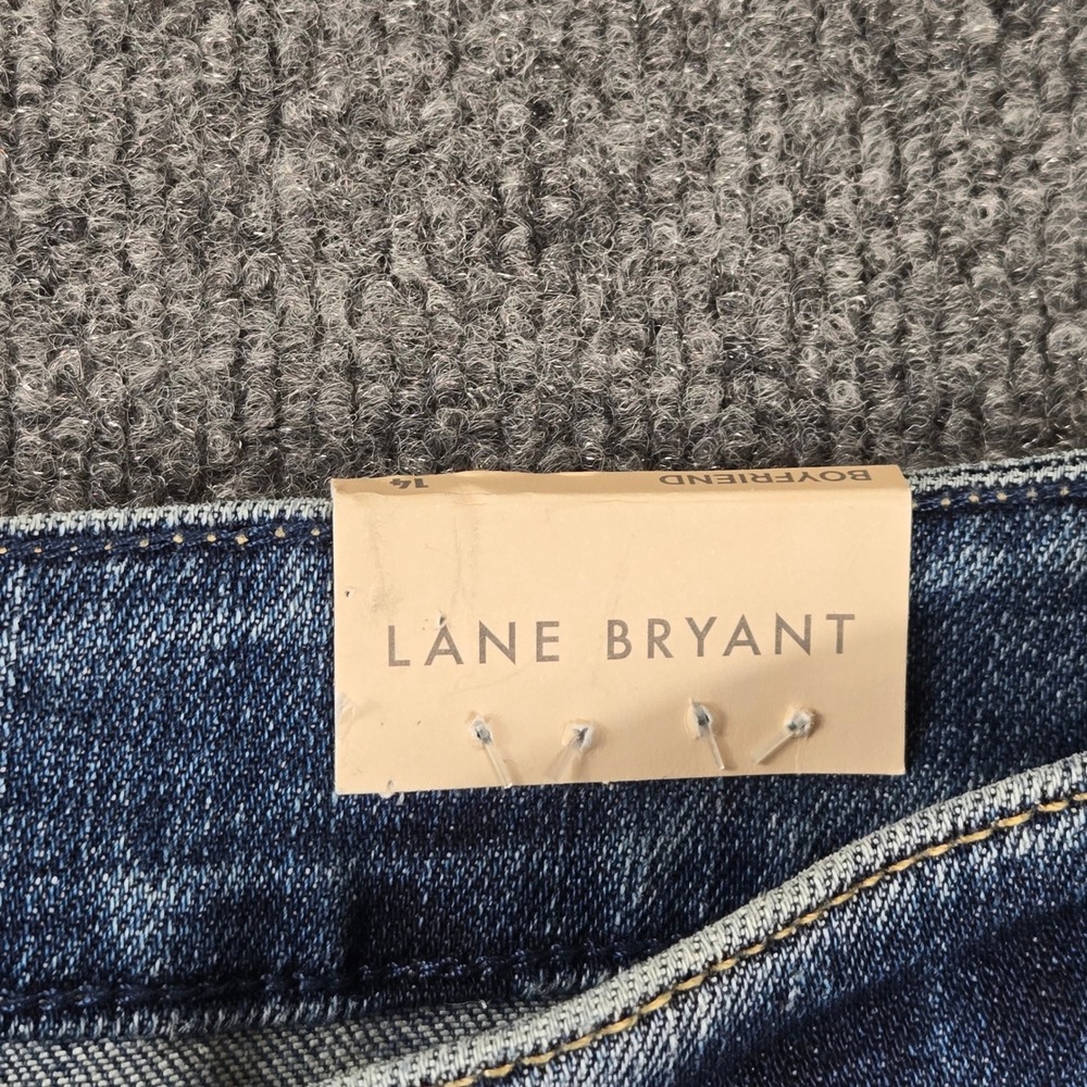 Lane Bryant Boyfriend Jeans Womens 14 Blue New Mid-Rise Cuffed Denim NWT - Picture 15 of 15